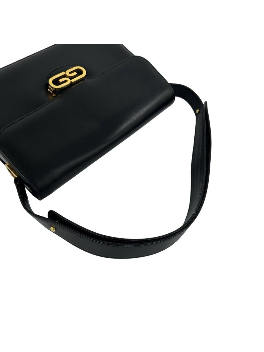 Gucci Vintage GG Logo Leather 2-Way Shoulder Bag Black - Picture 4 of 10